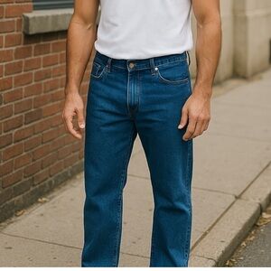Levi’s Men’s 505  Red Tag Levi Denim Jeans 32X 33 Blue Straight Leg Mid Rise